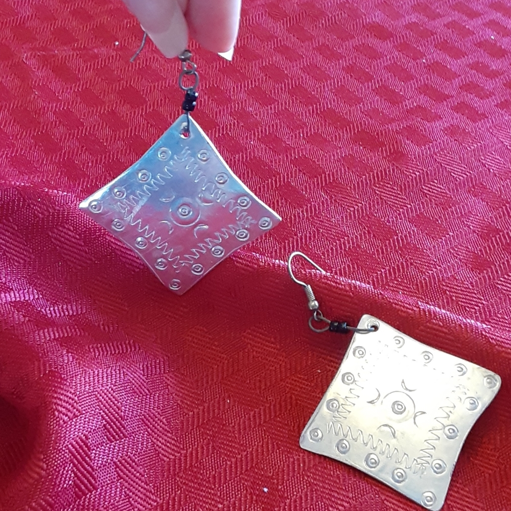 Silver earrings